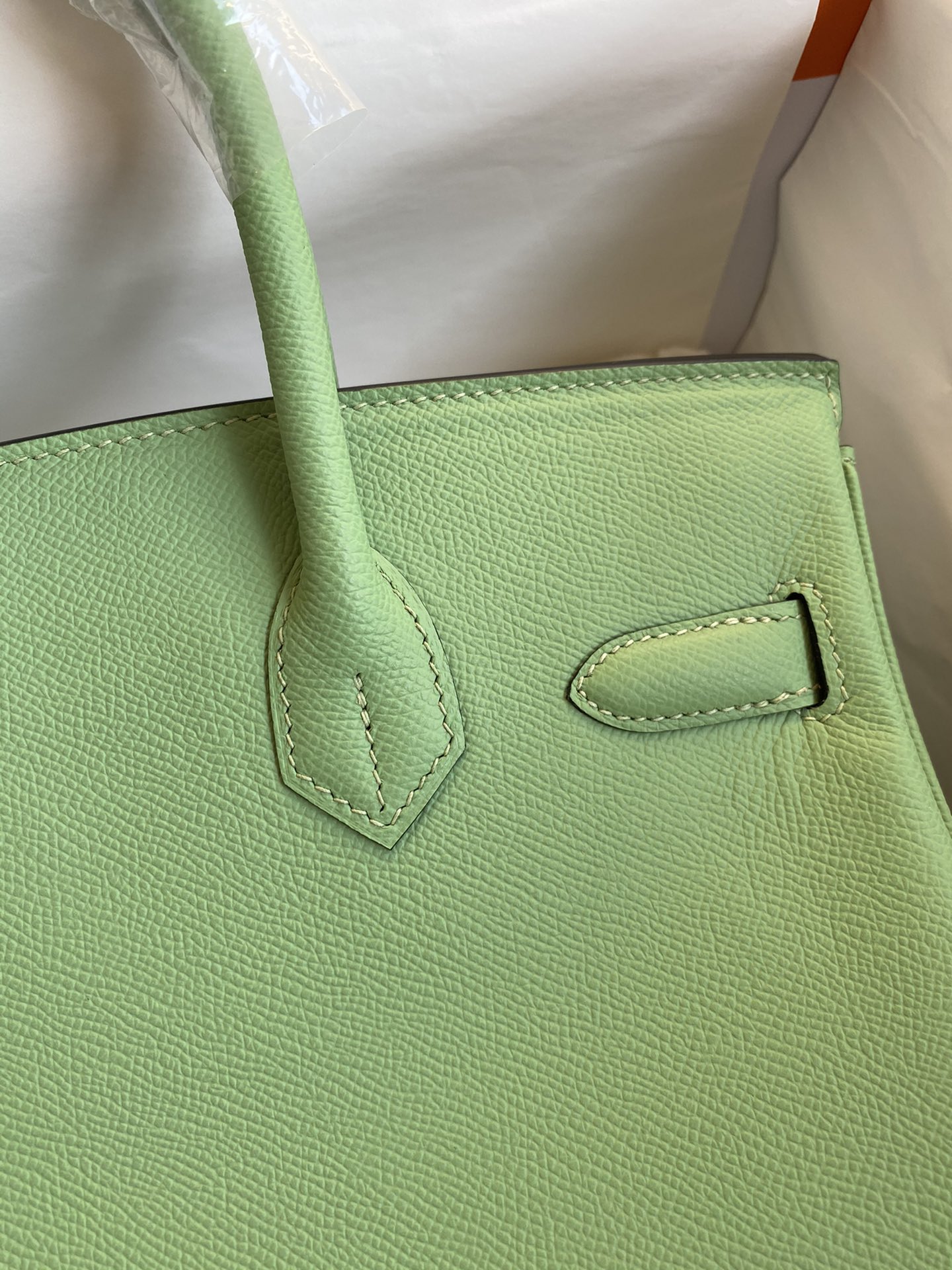 Hermes Birkin 35CM Epsom Leather Handbag Green Kiwi